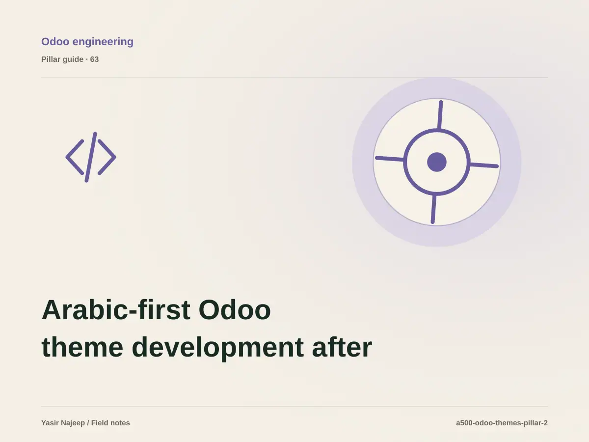 Arabic-first Odoo theme development after launch: managing change without losing control