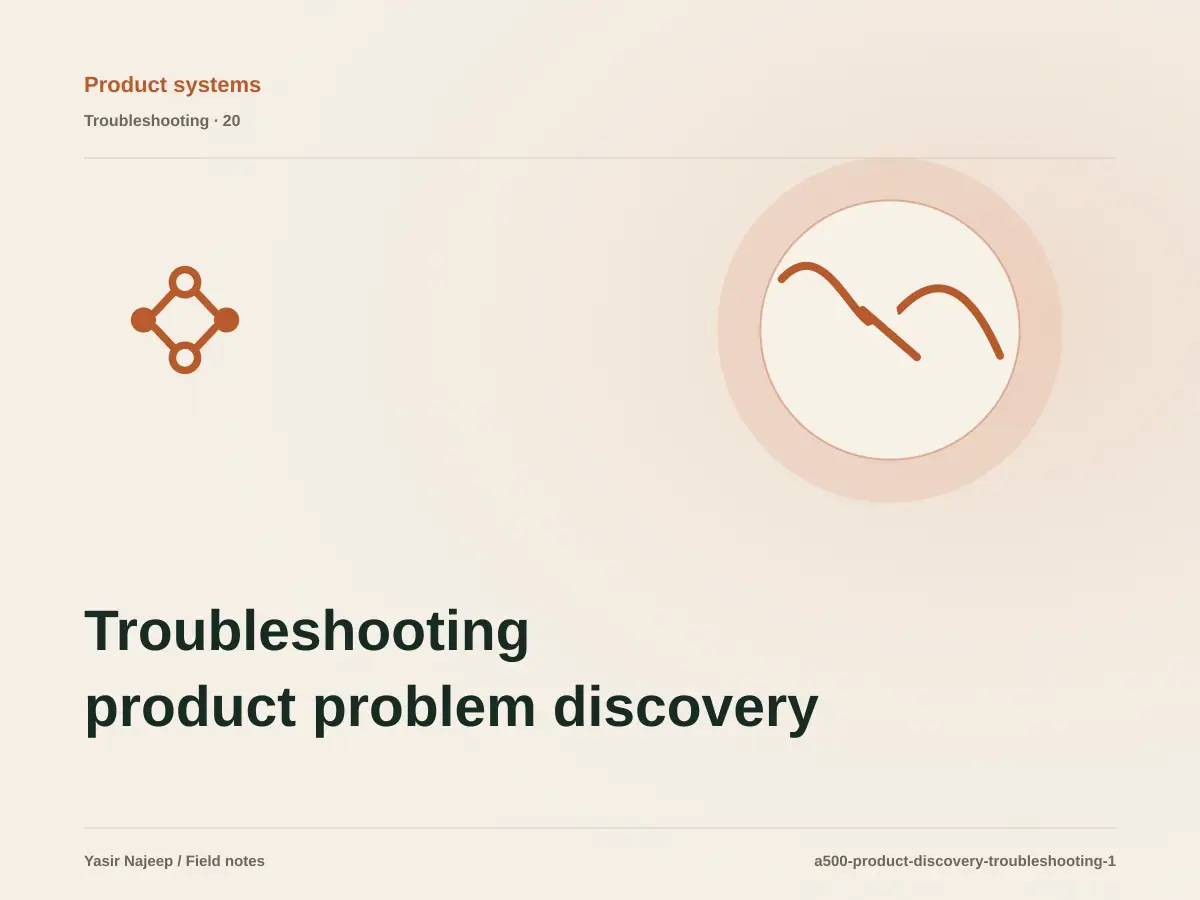 Troubleshooting product problem discovery: reproduce the failure before changing code