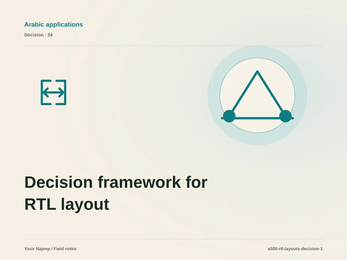 Decision framework for RTL layout in React Native: fit, ownership, and risk