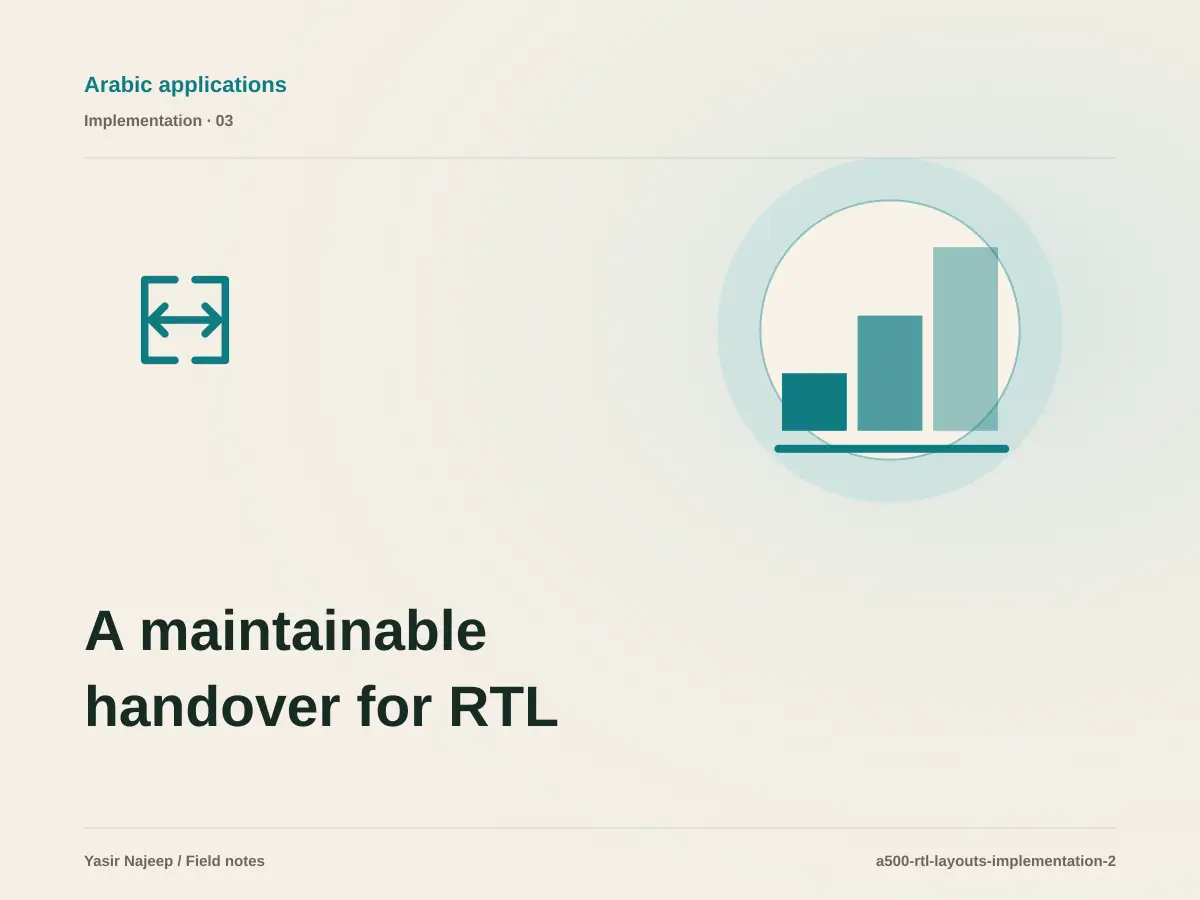 A maintainable handover for RTL layout in React Native: access, documentation, and rollback