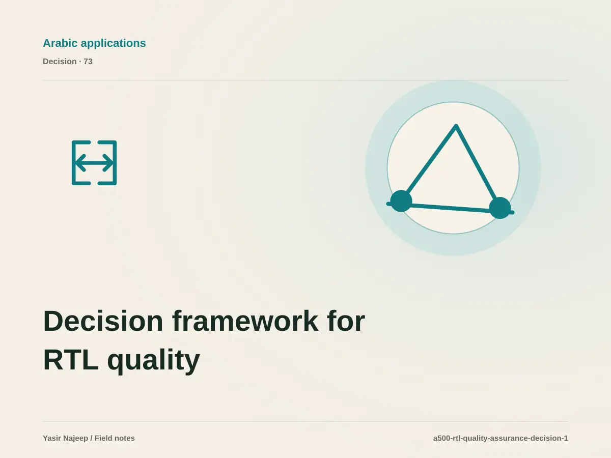 Decision framework for RTL quality assurance before release: fit, ownership, and risk