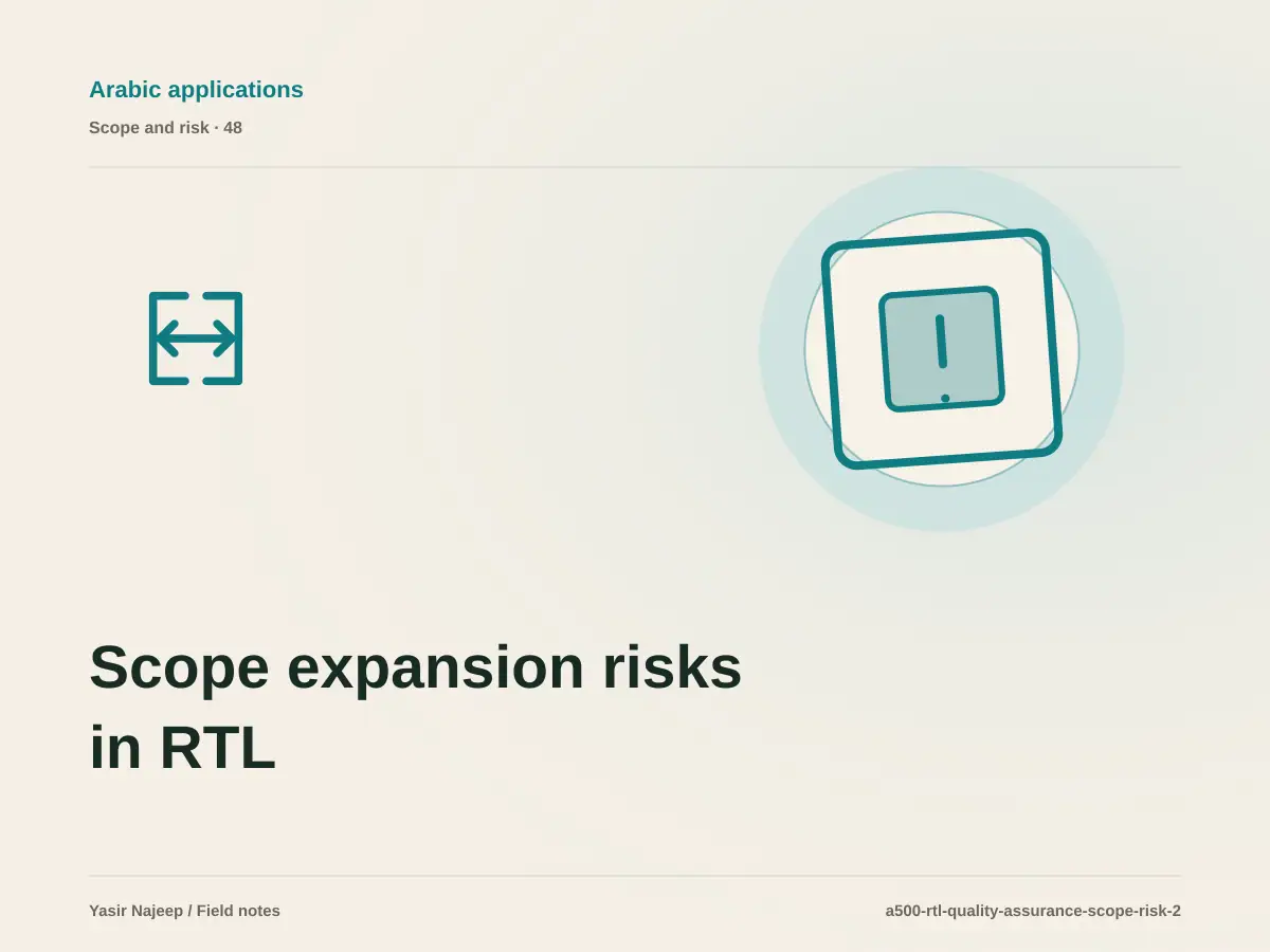 Scope expansion risks in RTL quality assurance before release: budget questions to ask