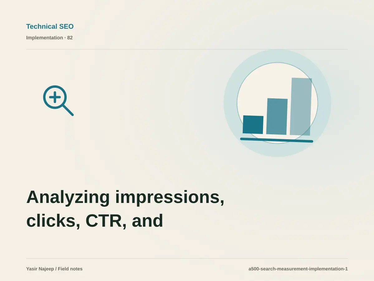 Analyzing impressions, clicks, CTR, and landing pages for measuring SEO with Search Console: a testable workflow