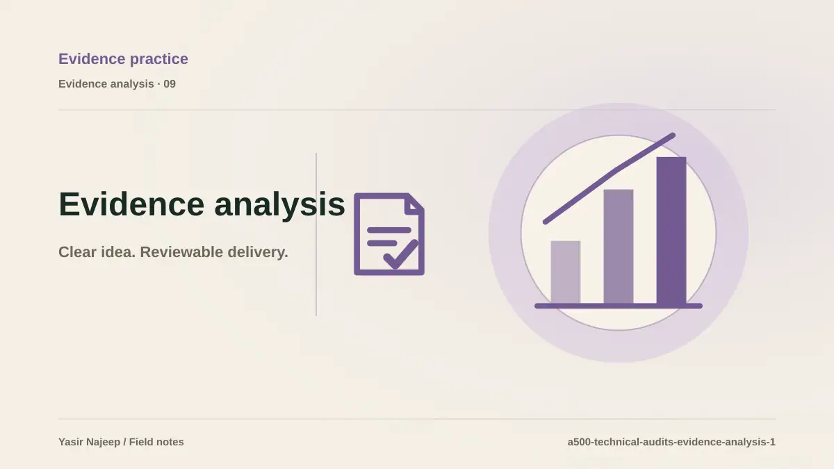 How to measure running a reviewable technical audit with reviewable evidence