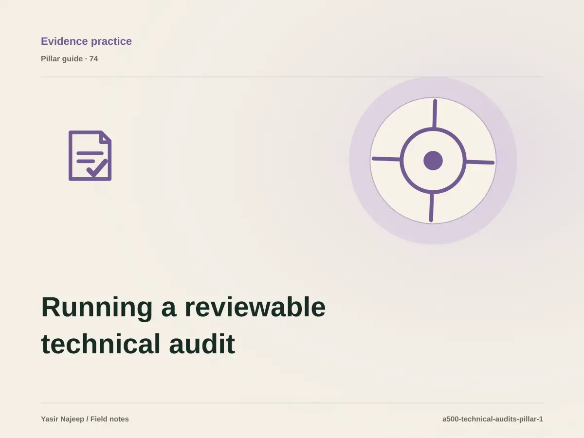 Running a reviewable technical audit: from requirements to reliable operation