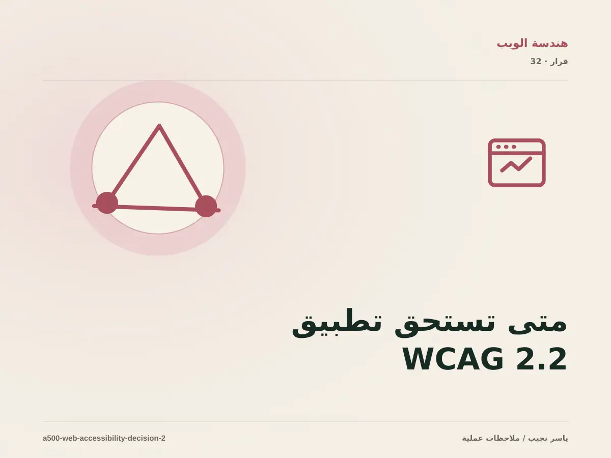متى تستحق تطبيق WCAG 2.2 في المواقع الاستثمار، ومتى يكون التأجيل أفضل؟