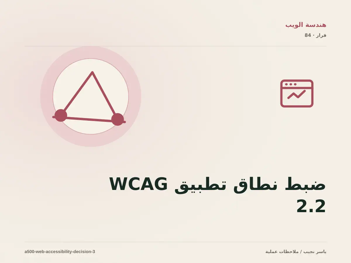 ضبط نطاق تطبيق WCAG 2.2 في المواقع: ما الذي يدخل الإصدار الأول؟