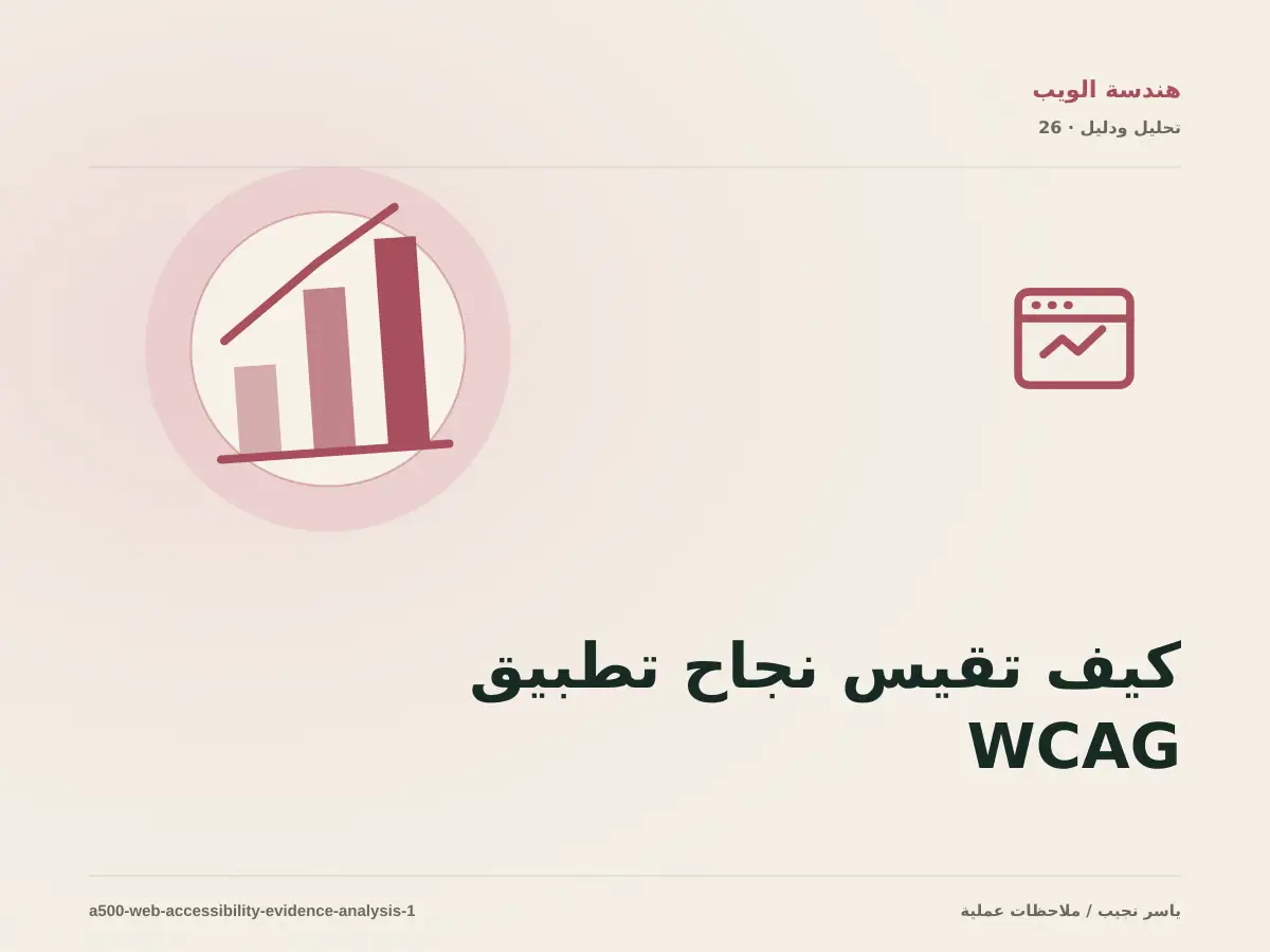 كيف تقيس نجاح تطبيق WCAG 2.2 في المواقع؟ أدلة قابلة للمراجعة