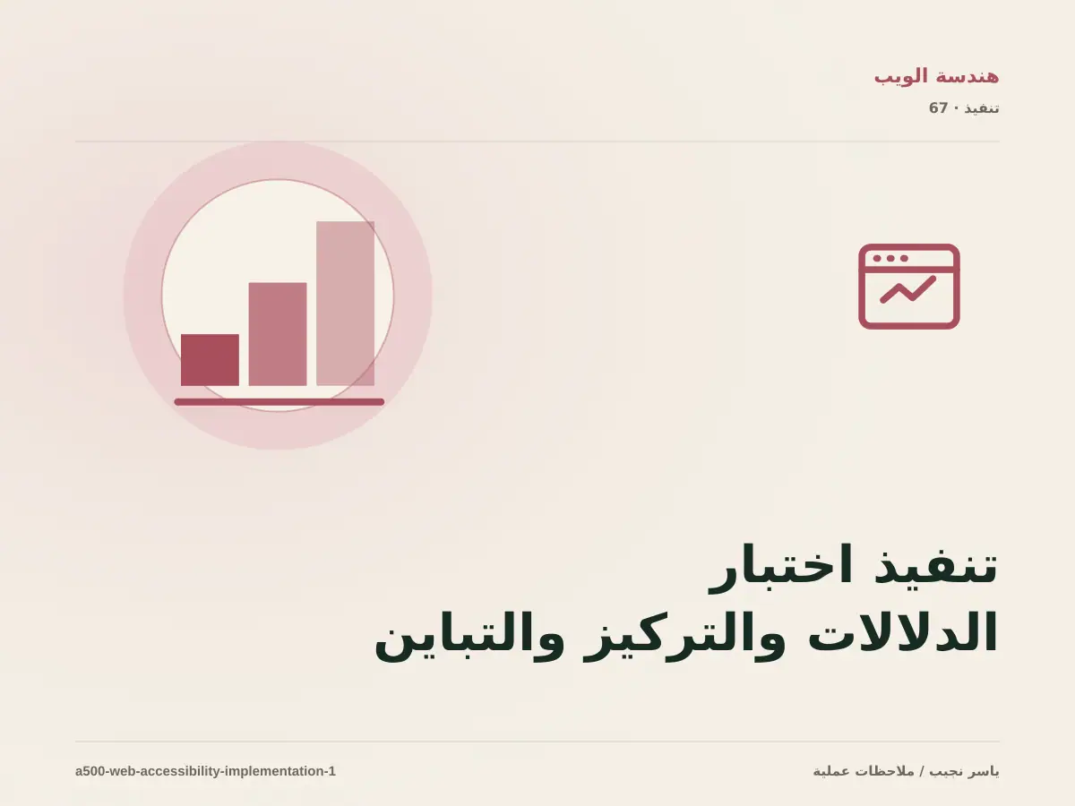 تنفيذ اختبار الدلالات والتركيز والتباين والمهام ضمن تطبيق WCAG 2.2 في المواقع: خطوات قابلة للاختبار