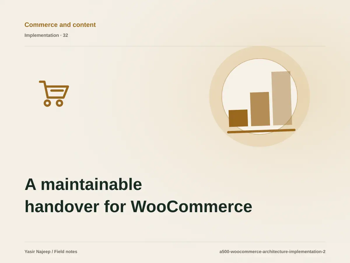 A maintainable handover for WooCommerce store architecture: access, documentation, and rollback