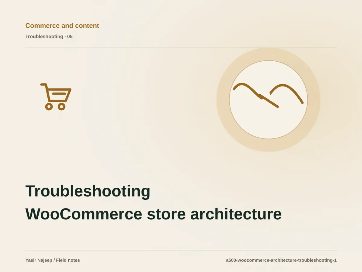 Troubleshooting WooCommerce store architecture: reproduce the failure before changing code
