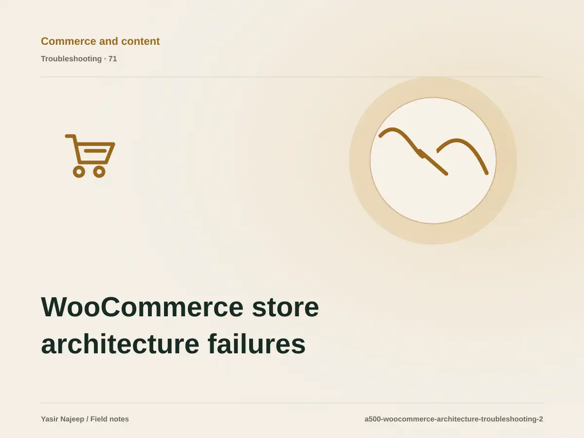 WooCommerce store architecture failures: find the cause instead of masking the symptom