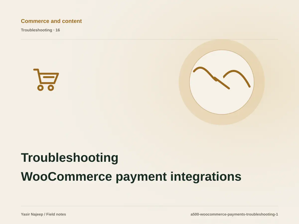Troubleshooting WooCommerce payment integrations: reproduce the failure before changing code