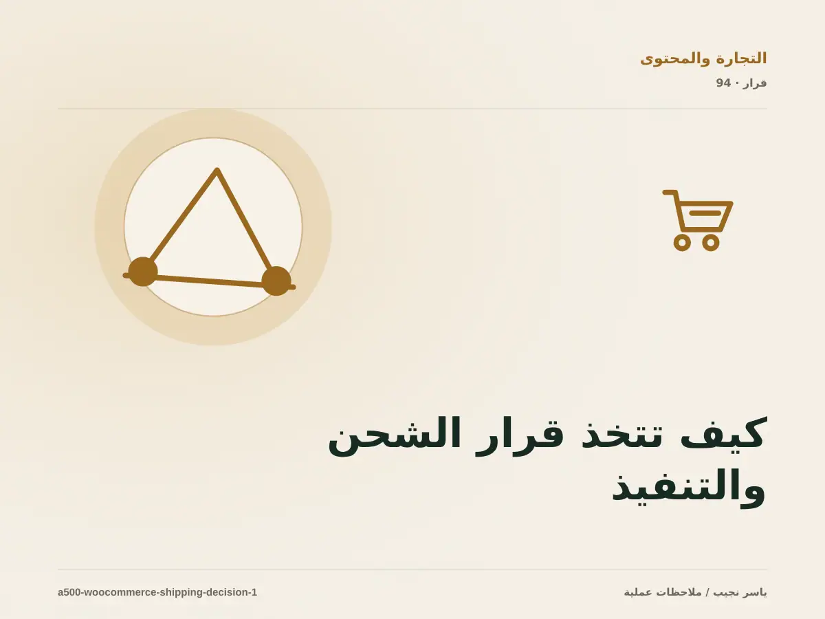 كيف تتخذ قرار الشحن والتنفيذ في WooCommerce؟ الملاءمة والملكية والمخاطر