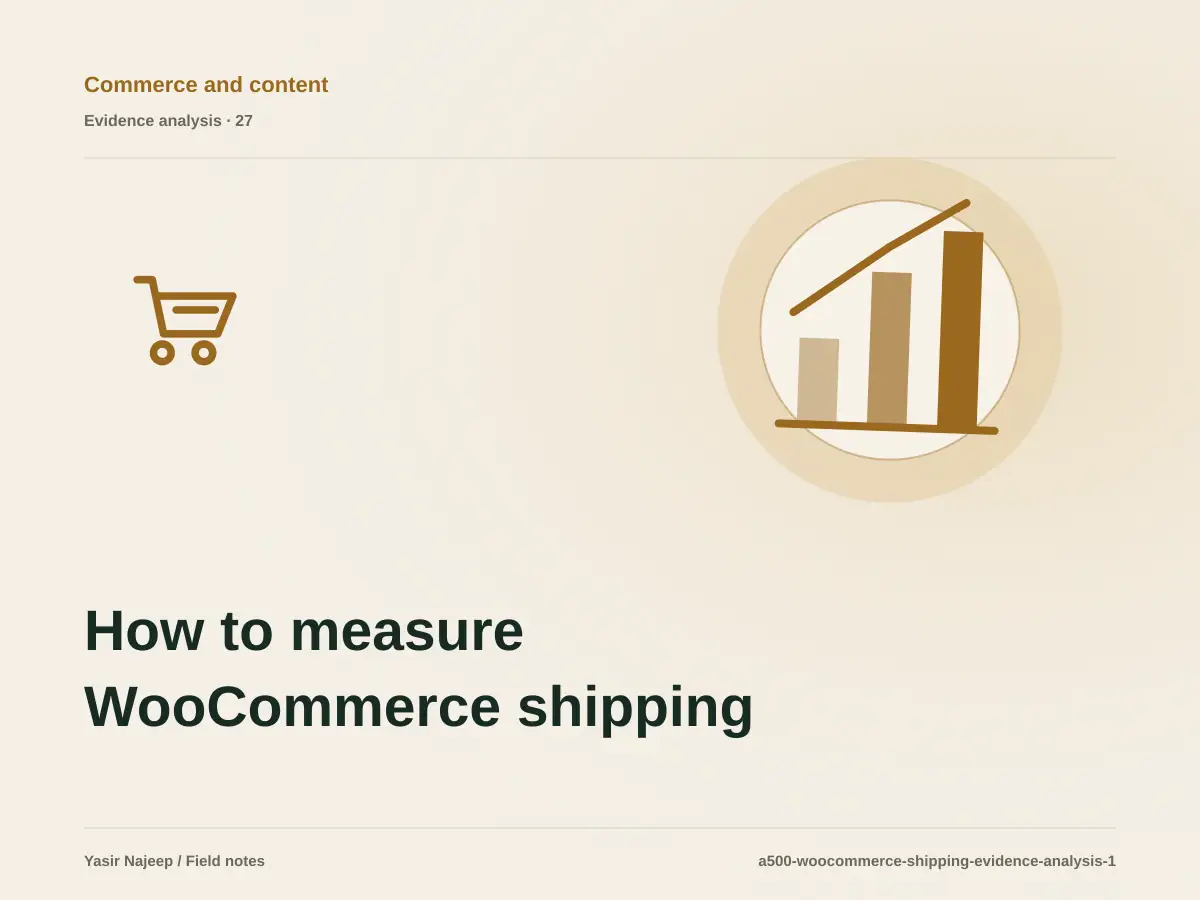 How to measure WooCommerce shipping and fulfillment with reviewable evidence