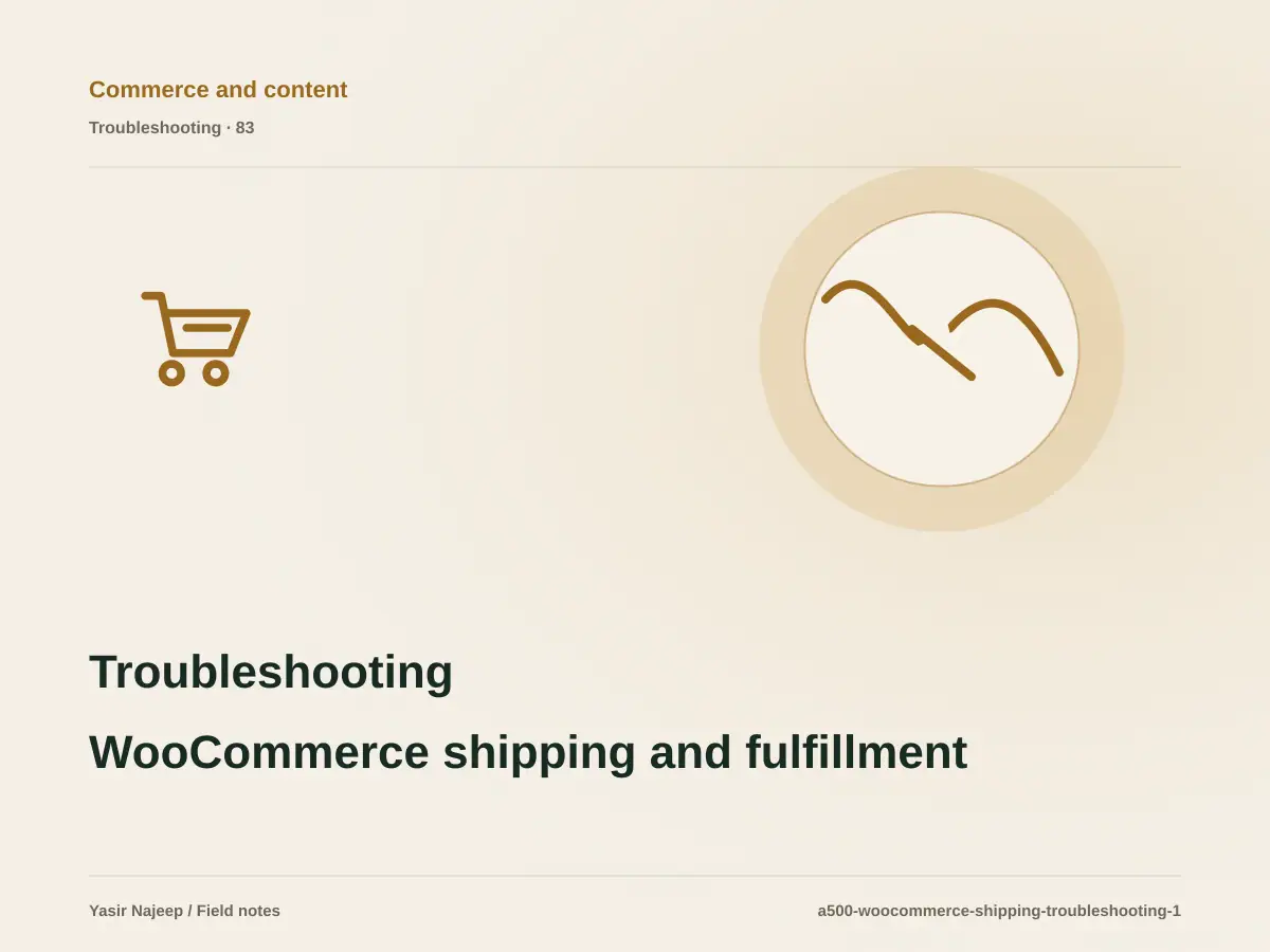 Troubleshooting WooCommerce shipping and fulfillment: reproduce the failure before changing code