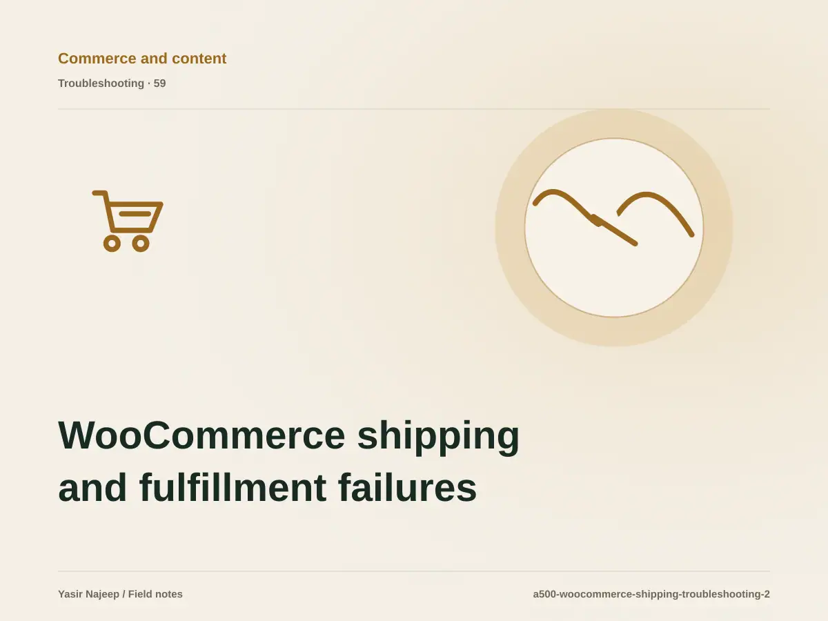 WooCommerce shipping and fulfillment failures: find the cause instead of masking the symptom