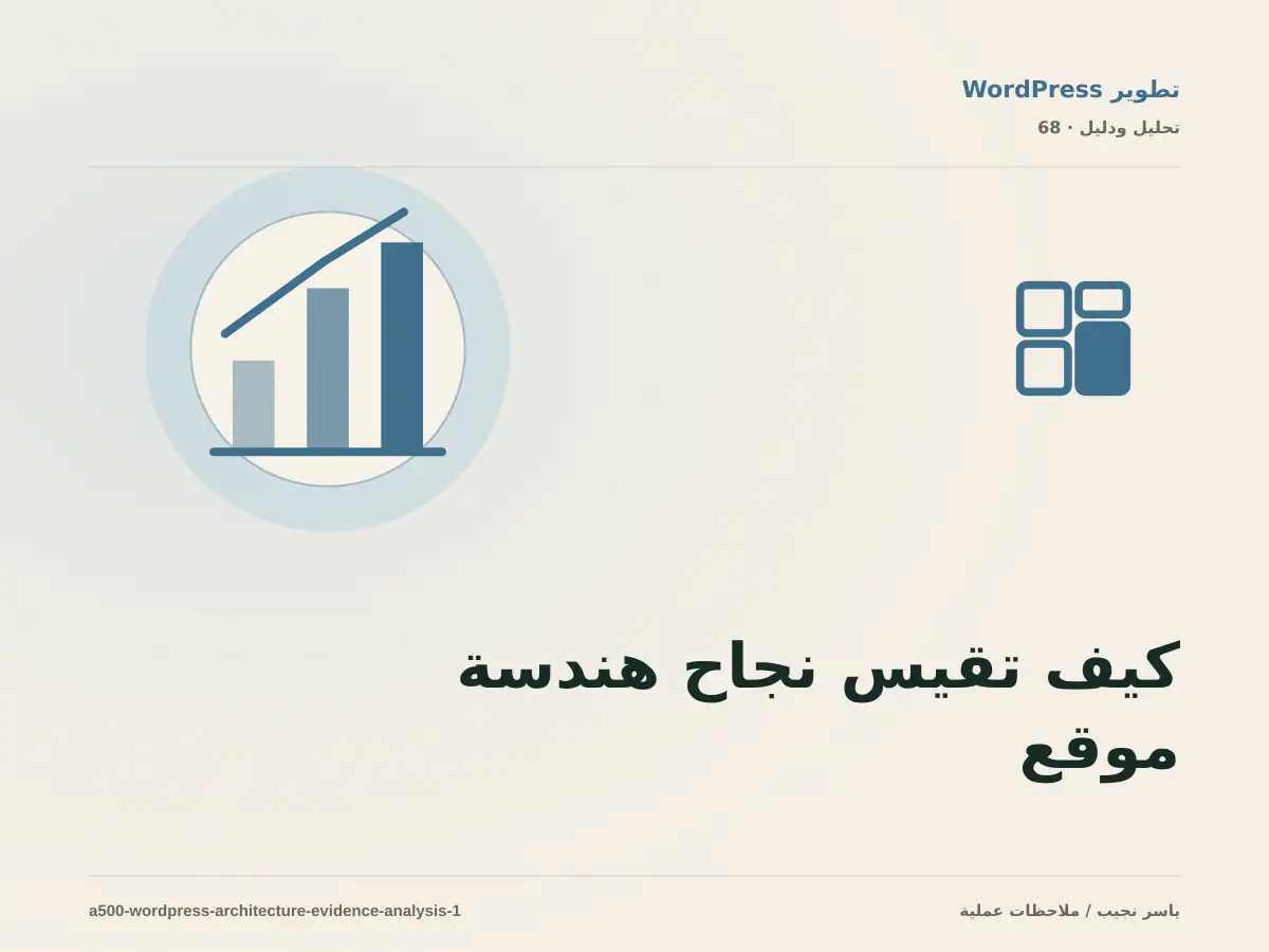 كيف تقيس نجاح هندسة موقع WordPress؟ أدلة قابلة للمراجعة