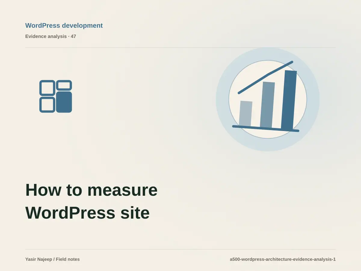 How to measure WordPress site architecture with reviewable evidence