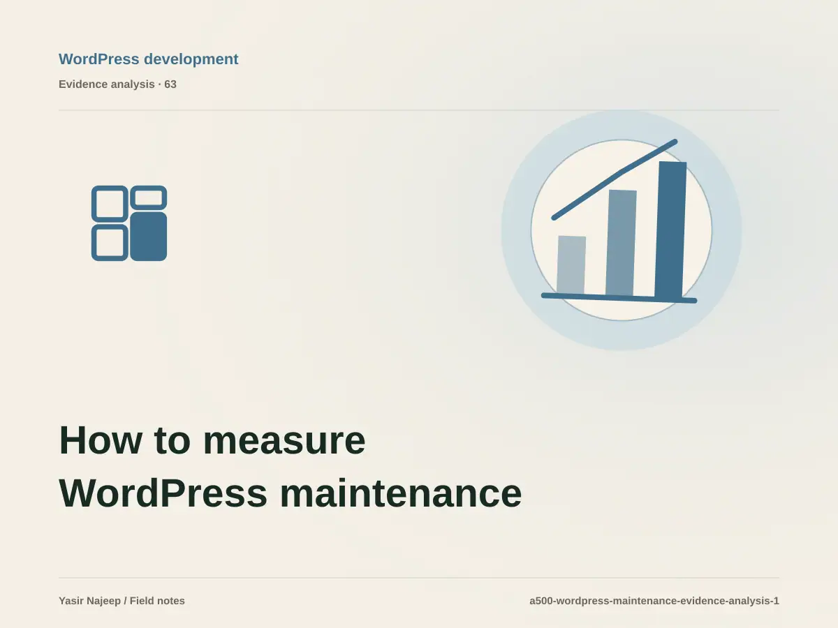 How to measure WordPress maintenance and migration with reviewable evidence
