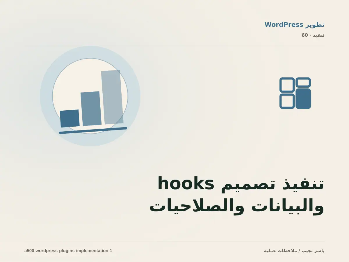 تنفيذ تصميم hooks والبيانات والصلاحيات و uninstall ضمن تطوير إضافات WordPress: خطوات قابلة للاختبار
