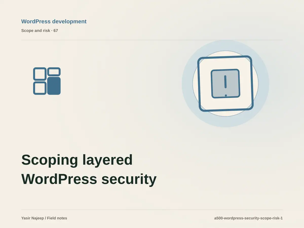 Scoping layered WordPress security: cost drivers, evidence, and estimate boundaries