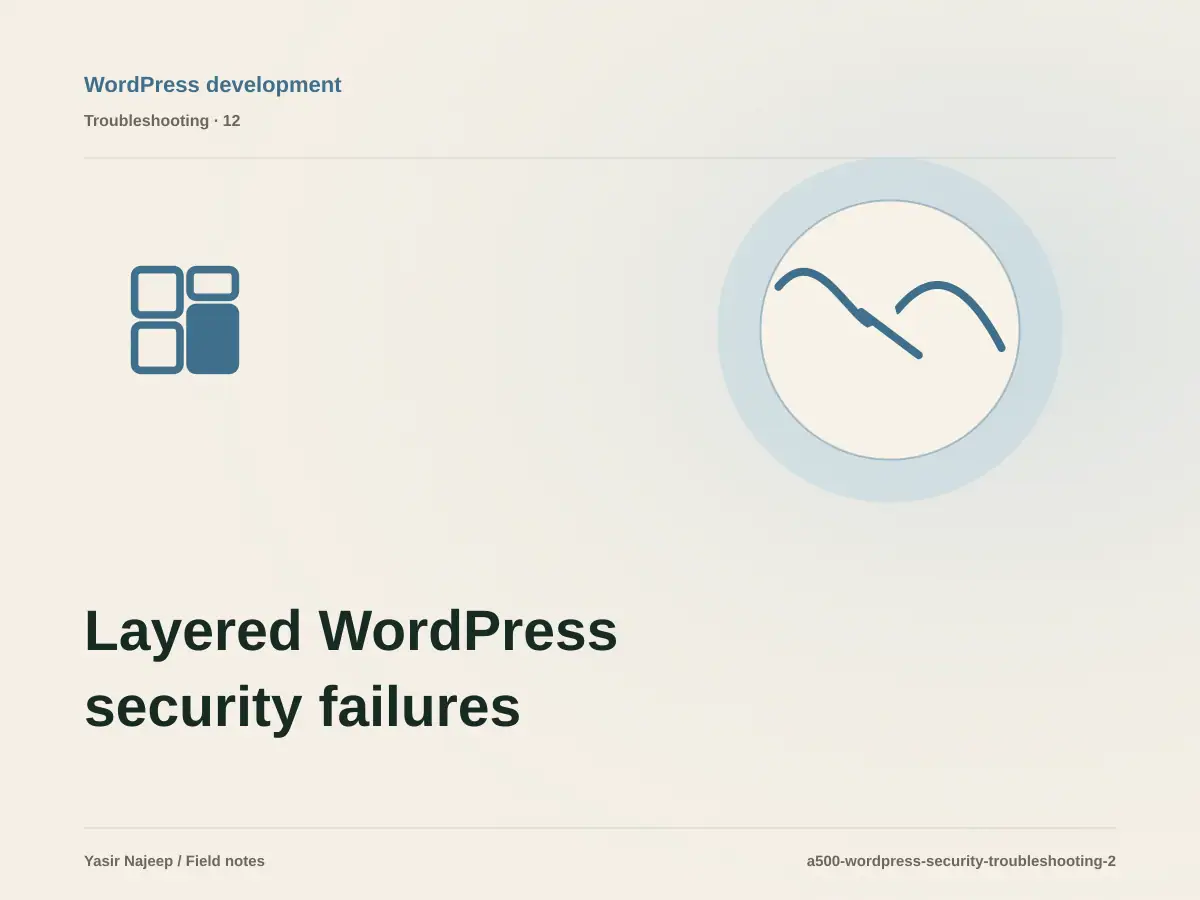 Layered WordPress security failures: find the cause instead of masking the symptom