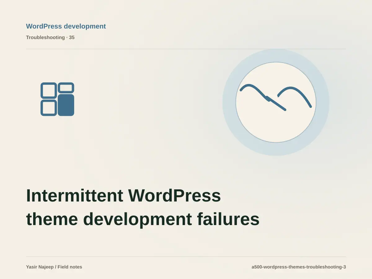 Intermittent WordPress theme development failures: a repeatable diagnostic workflow