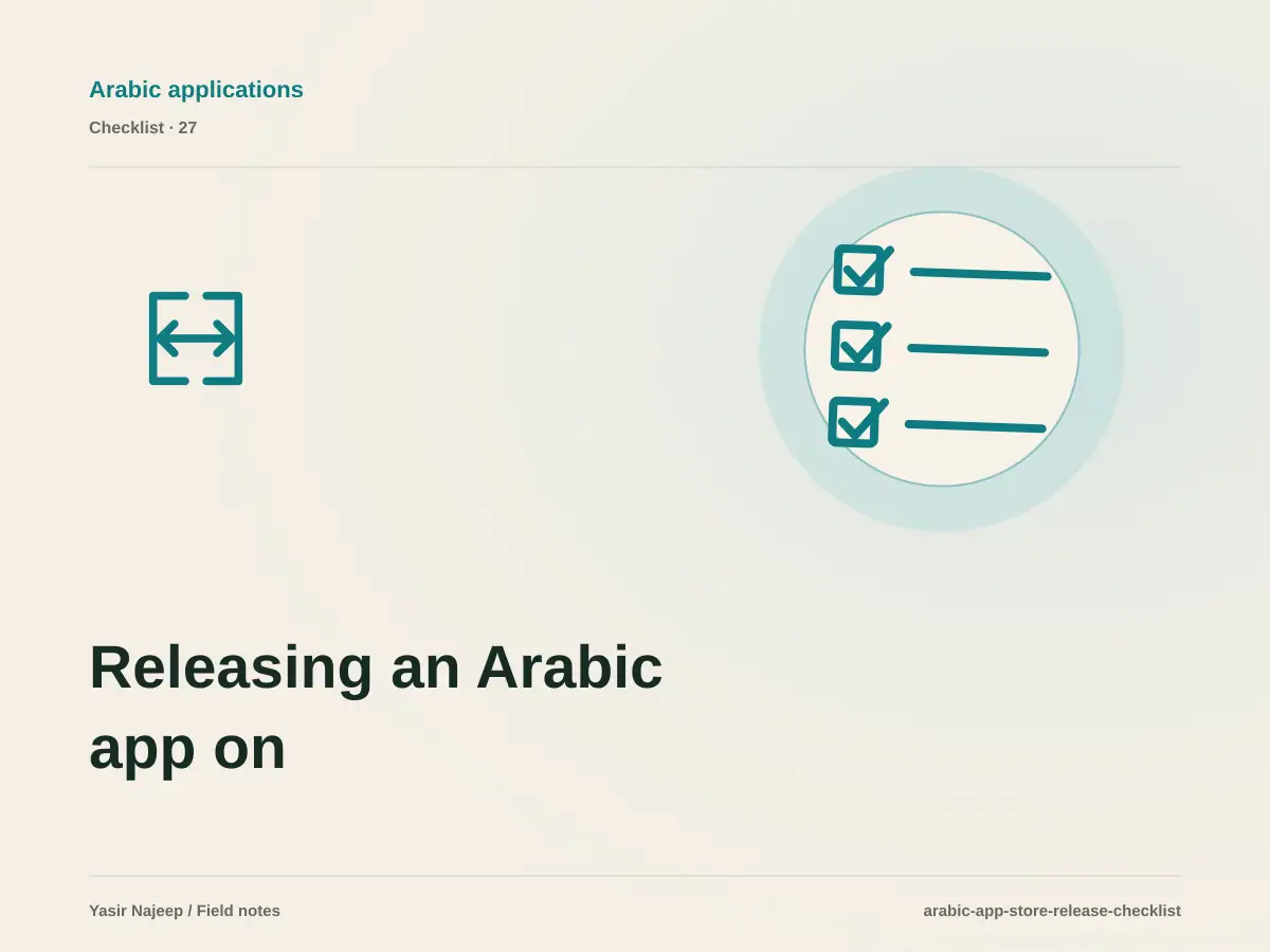 Releasing an Arabic app on the App Store and Google Play
