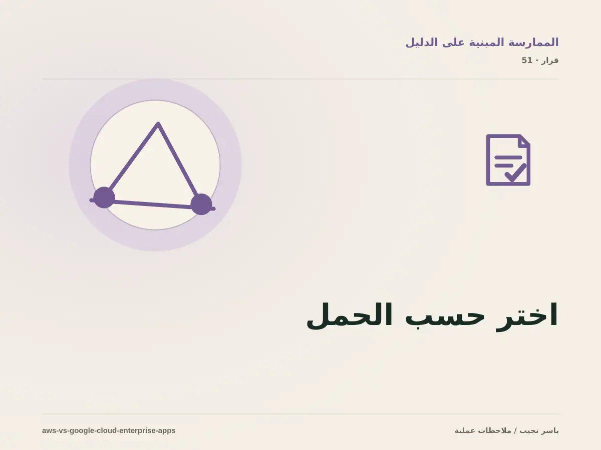 AWS أم Google Cloud لتطبيقات المؤسسات؟ اختر حسب عبء العمل لا الشعار
