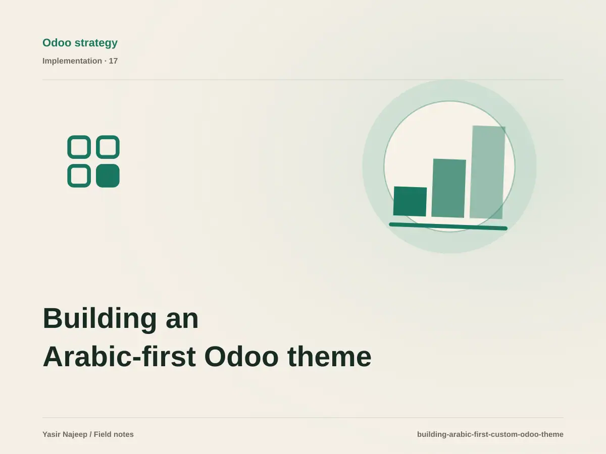 Building an Arabic-first Odoo theme that remains editable