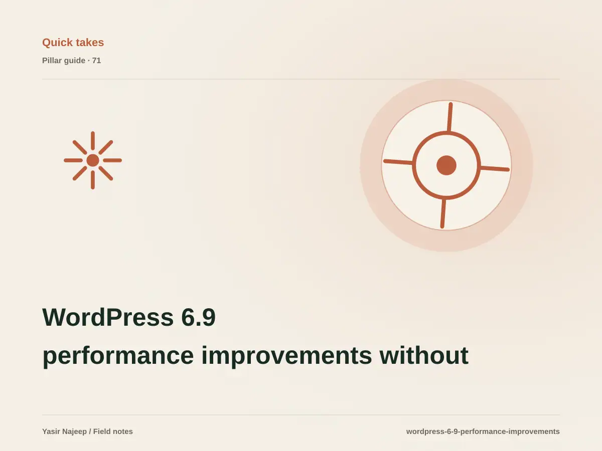WordPress 6.9 performance improvements without another plugin