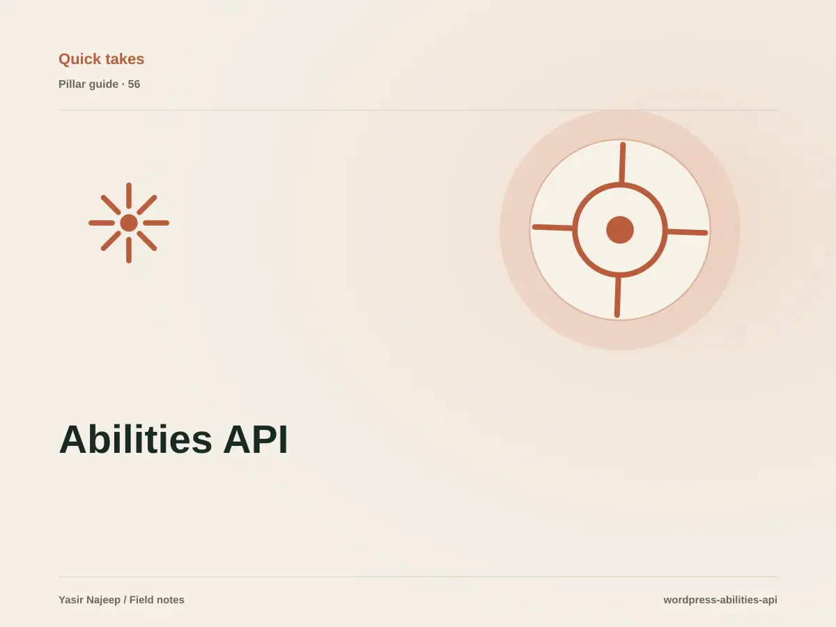Abilities API: a common language for plugin actions