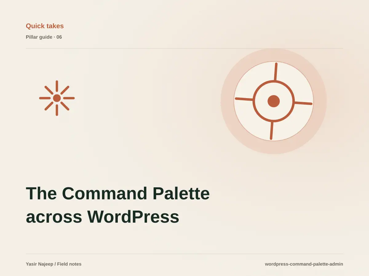 The Command Palette across WordPress admin