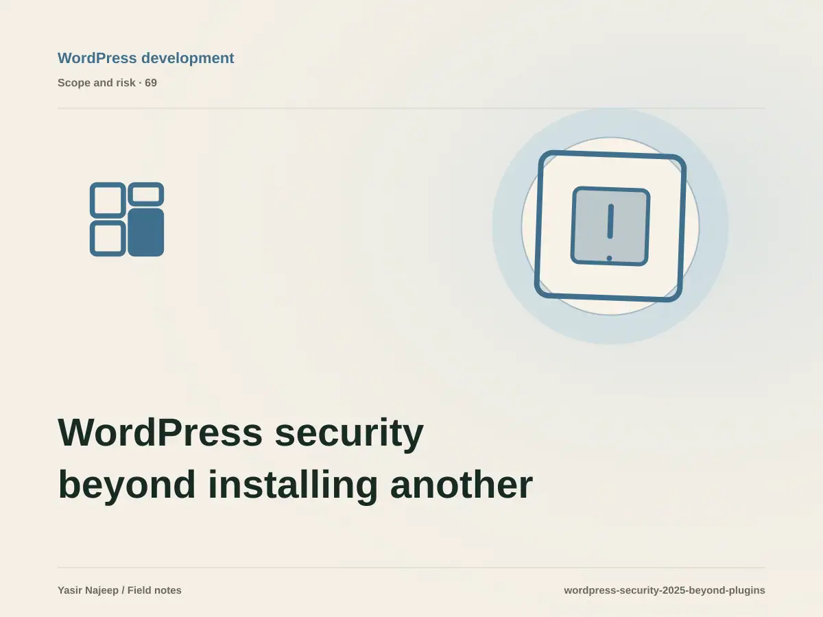 WordPress security beyond installing another plugin