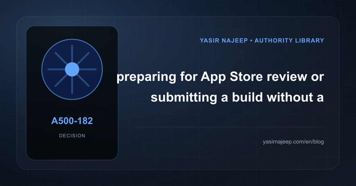 Decision framework for preparing for App Store review: fit, ownership, and risk