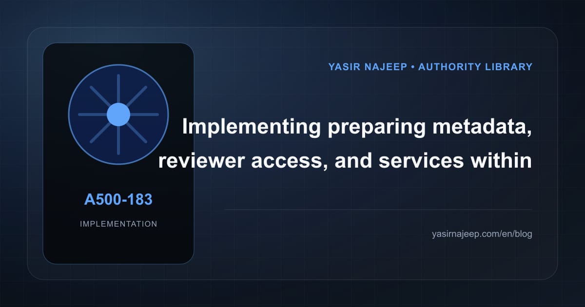 Preparing metadata, reviewer access, and services for preparing for App Store review: a testable workflow