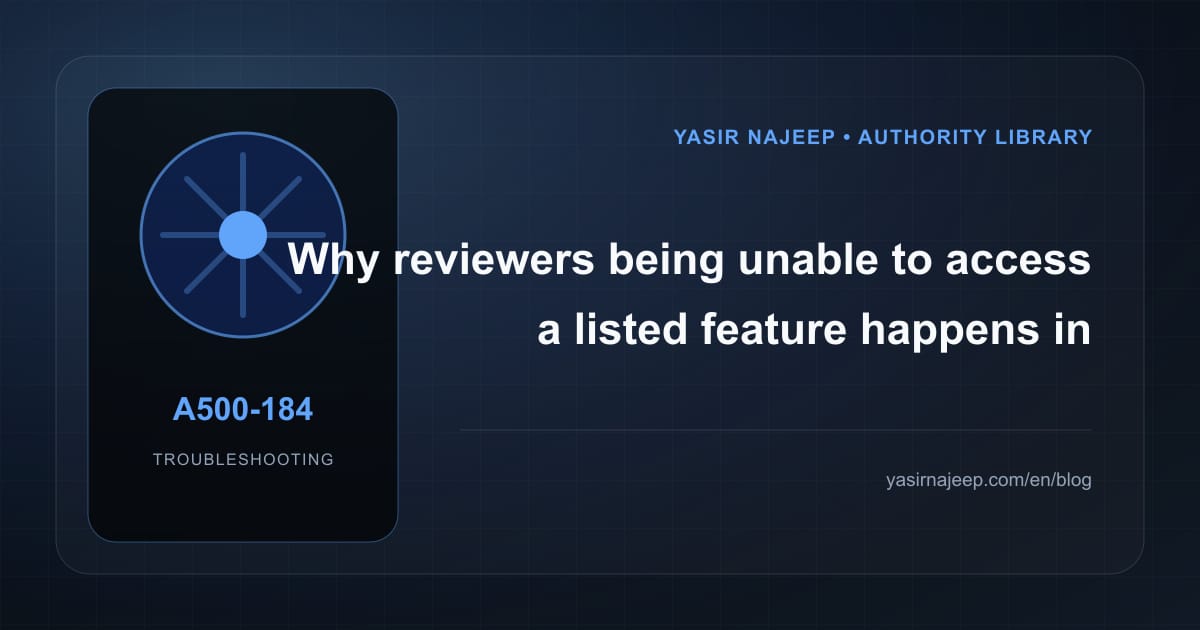 Troubleshooting preparing for App Store review: reproduce the failure before changing code