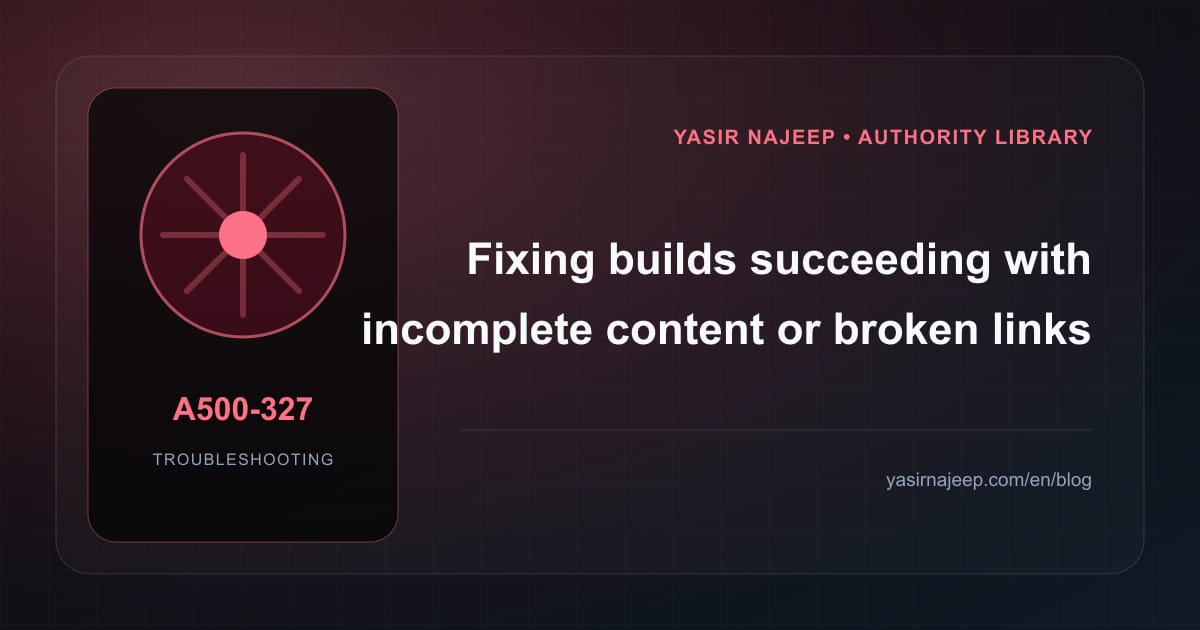 Content architecture in Astro failures: find the cause instead of masking the symptom