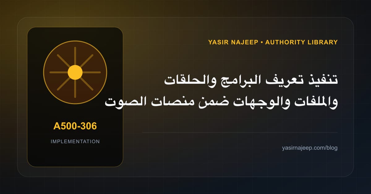 تنفيذ تعريف البرامج والحلقات والملفات والوجهات ضمن منصات الصوت والبث على WordPress: خطوات قابلة للاختبار