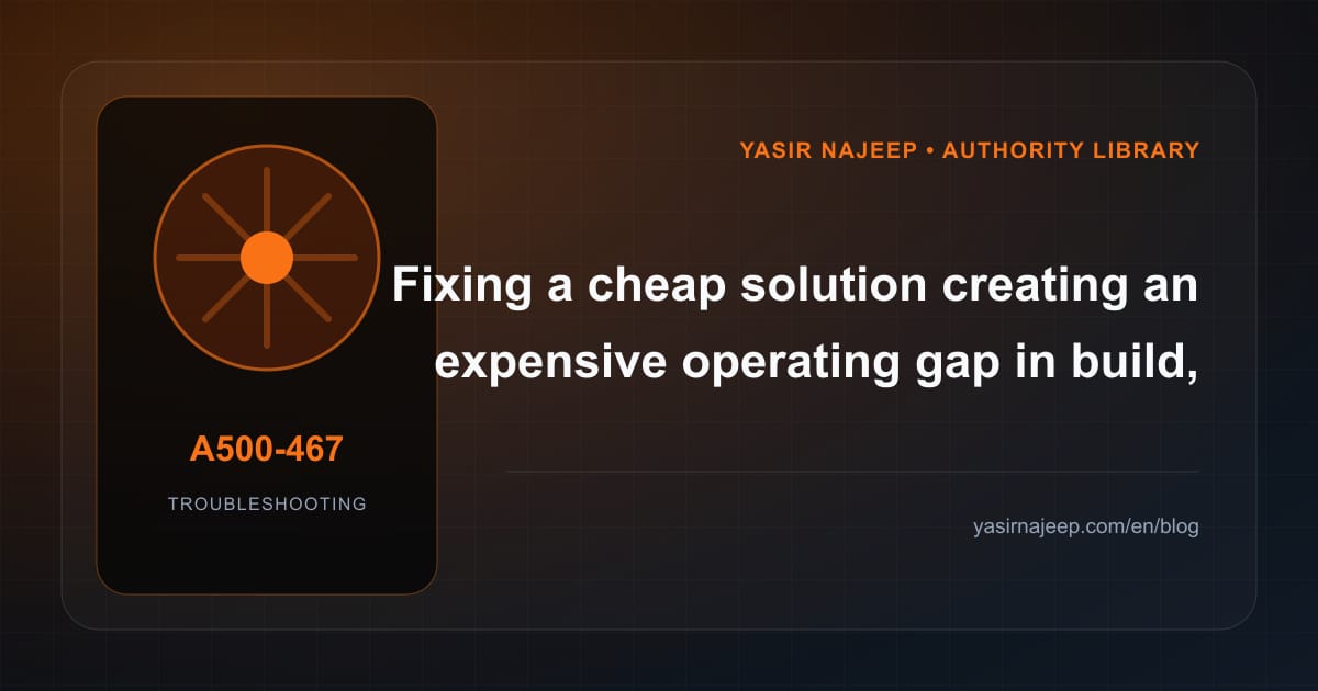 Build, buy, or customize decisions failures: find the cause instead of masking the symptom
