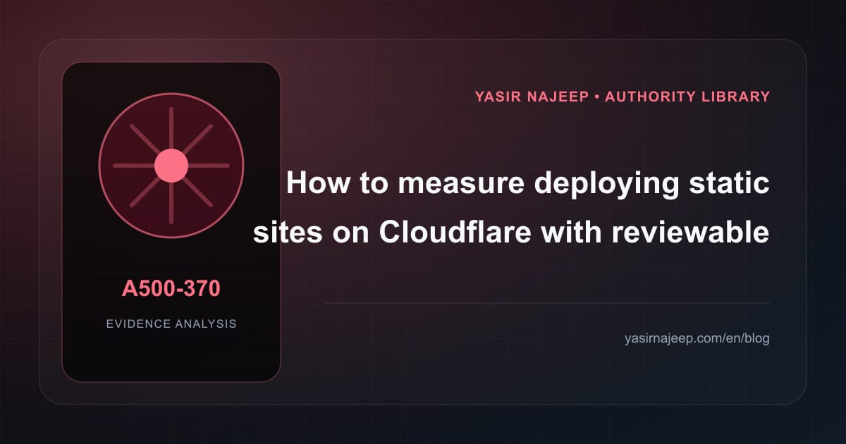 How to measure deploying static sites on Cloudflare with reviewable evidence