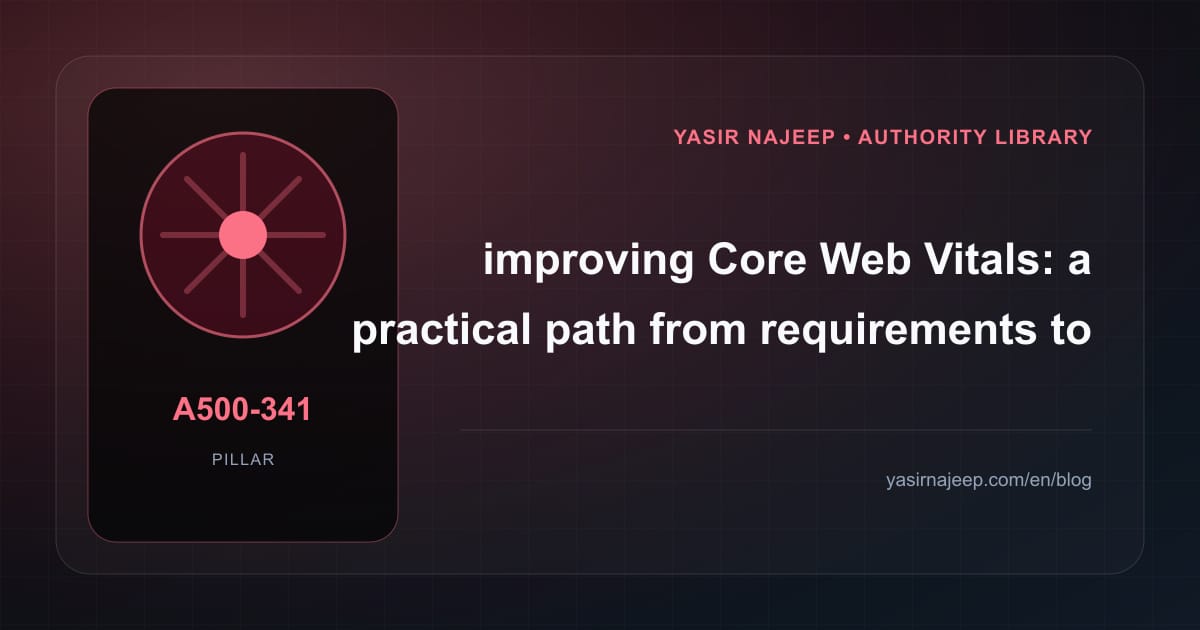 Improving Core Web Vitals: from requirements to reliable operation