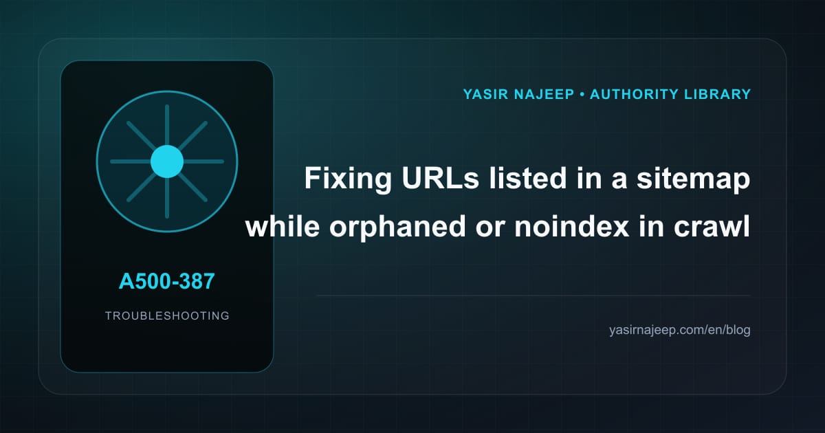 Crawl and indexing management failures: find the cause instead of masking the symptom