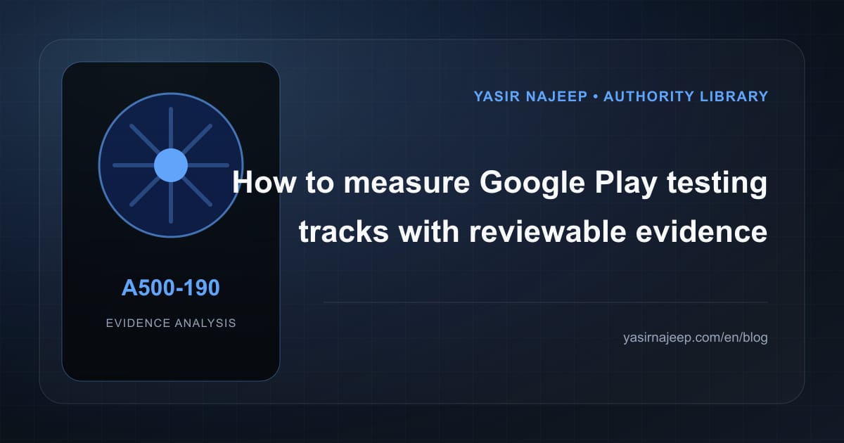 How to measure Google Play testing tracks with reviewable evidence