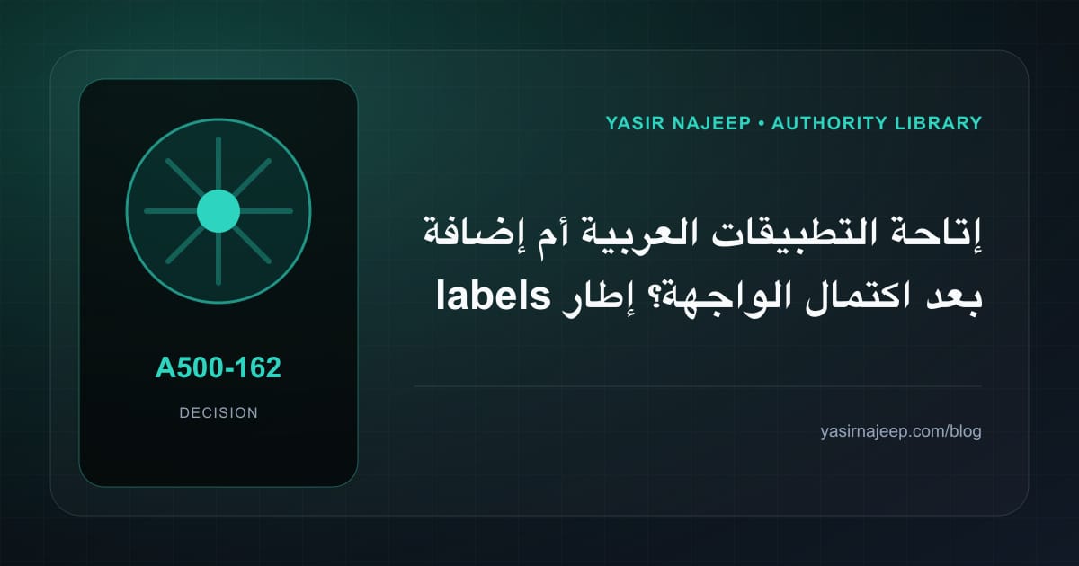 كيف تتخذ قرار إتاحة التطبيقات العربية؟ الملاءمة والملكية والمخاطر