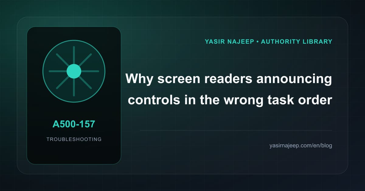 Troubleshooting accessibility in Arabic mobile apps: reproduce the failure before changing code