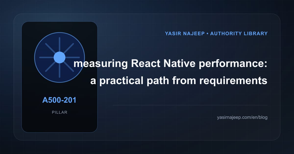 Measuring React Native performance: from requirements to reliable operation