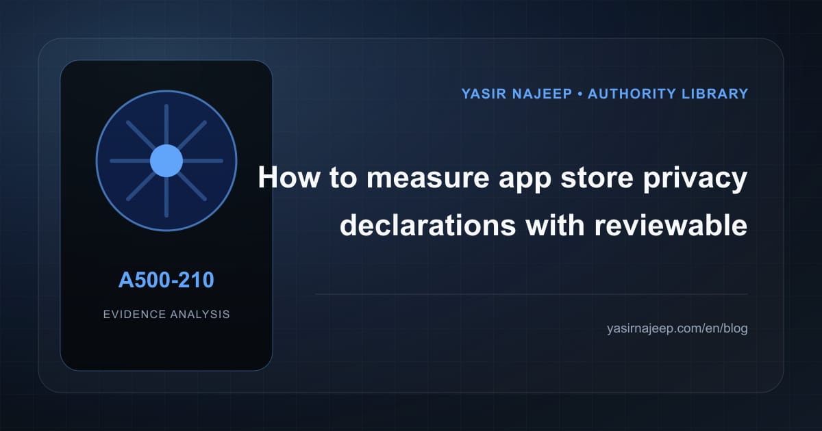 How to measure app store privacy declarations with reviewable evidence