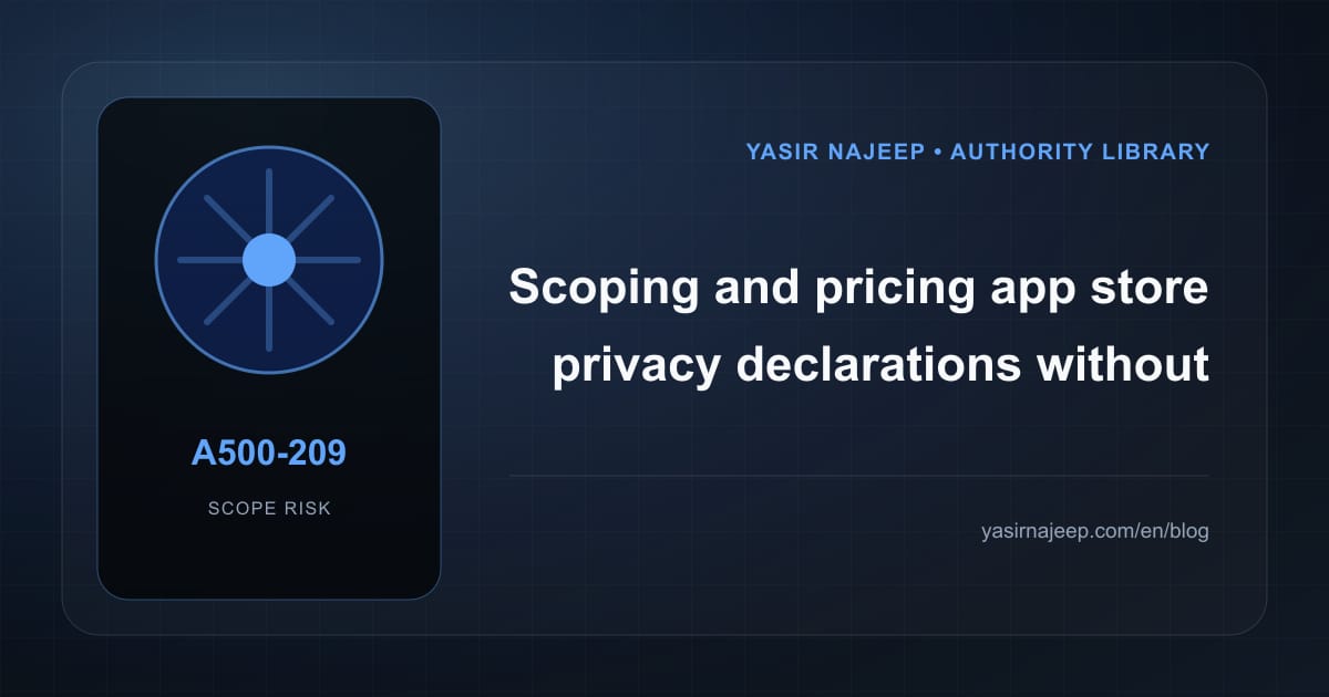 Scoping app store privacy declarations: cost drivers, evidence, and estimate boundaries